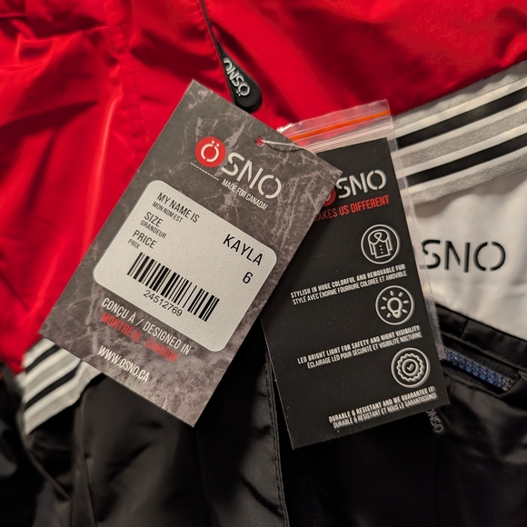 OSNÖ Winter Jacket and Snow Pants / Snowsuit- Unisex Size 6 NEW With Tags - Picture 4 of 6